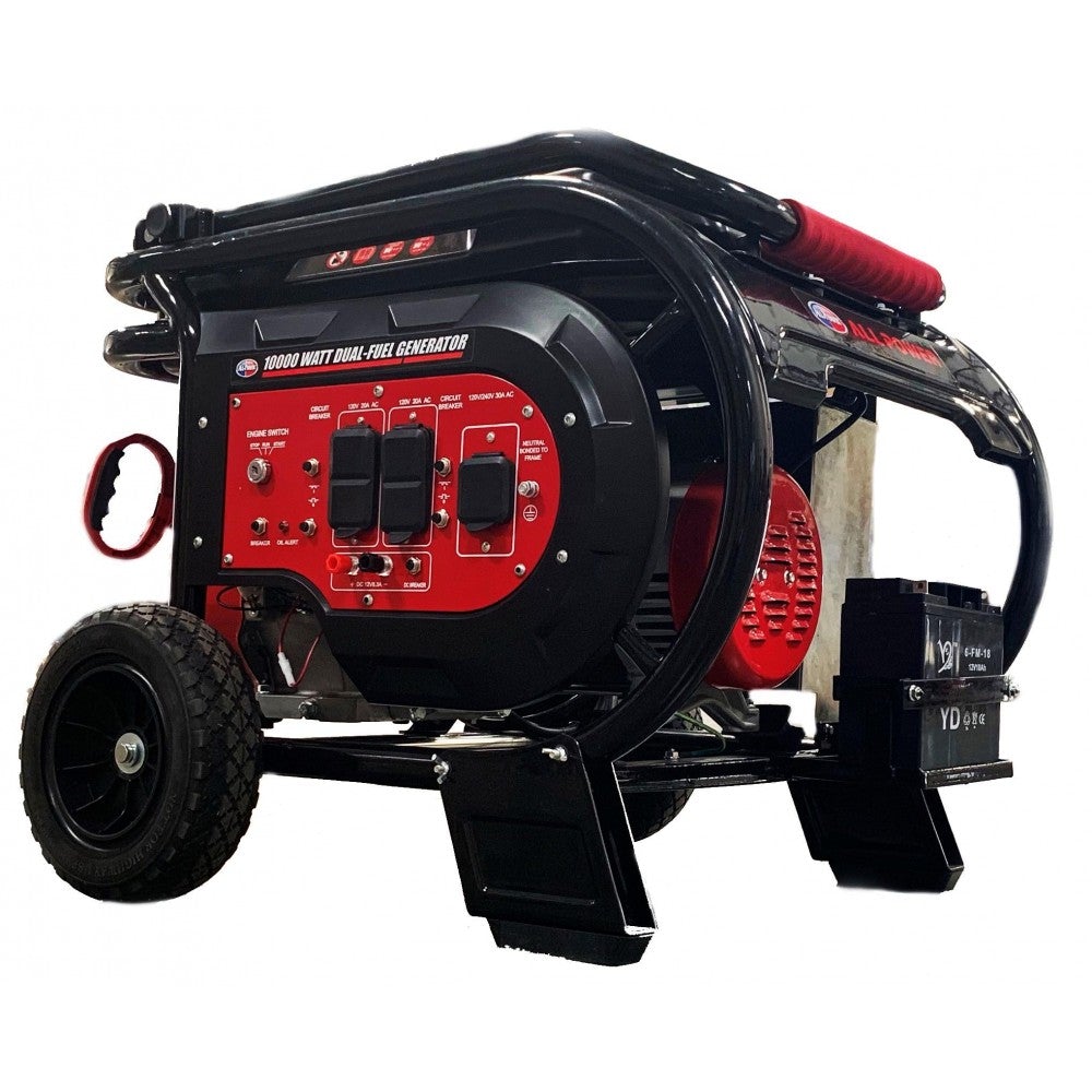 2025 Generador Portátil de Alta Resistencia All Power de 10000 Vatios a Doble Combustible G10000EGL / Propano