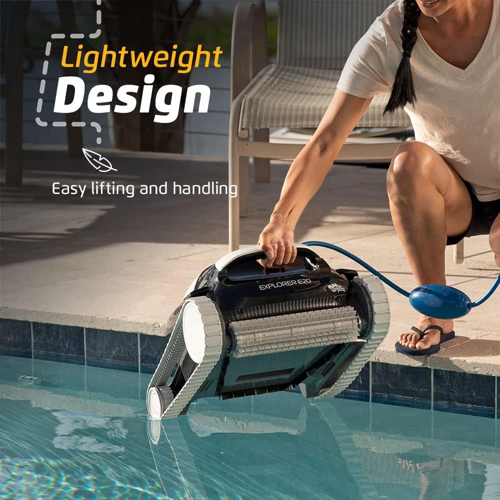 2025 Limpiador de Piscina Robótico para Piscinas de hasta 30 pies – Cepillo de Fregado y Filtros de Carga Superior