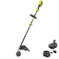 2025 Recortadora de Hilo Inalámbrica Ryobi ONE+ 18V Brushless de 15 Pulgadas con Batería de 4.0 Ah y Cargador P20110