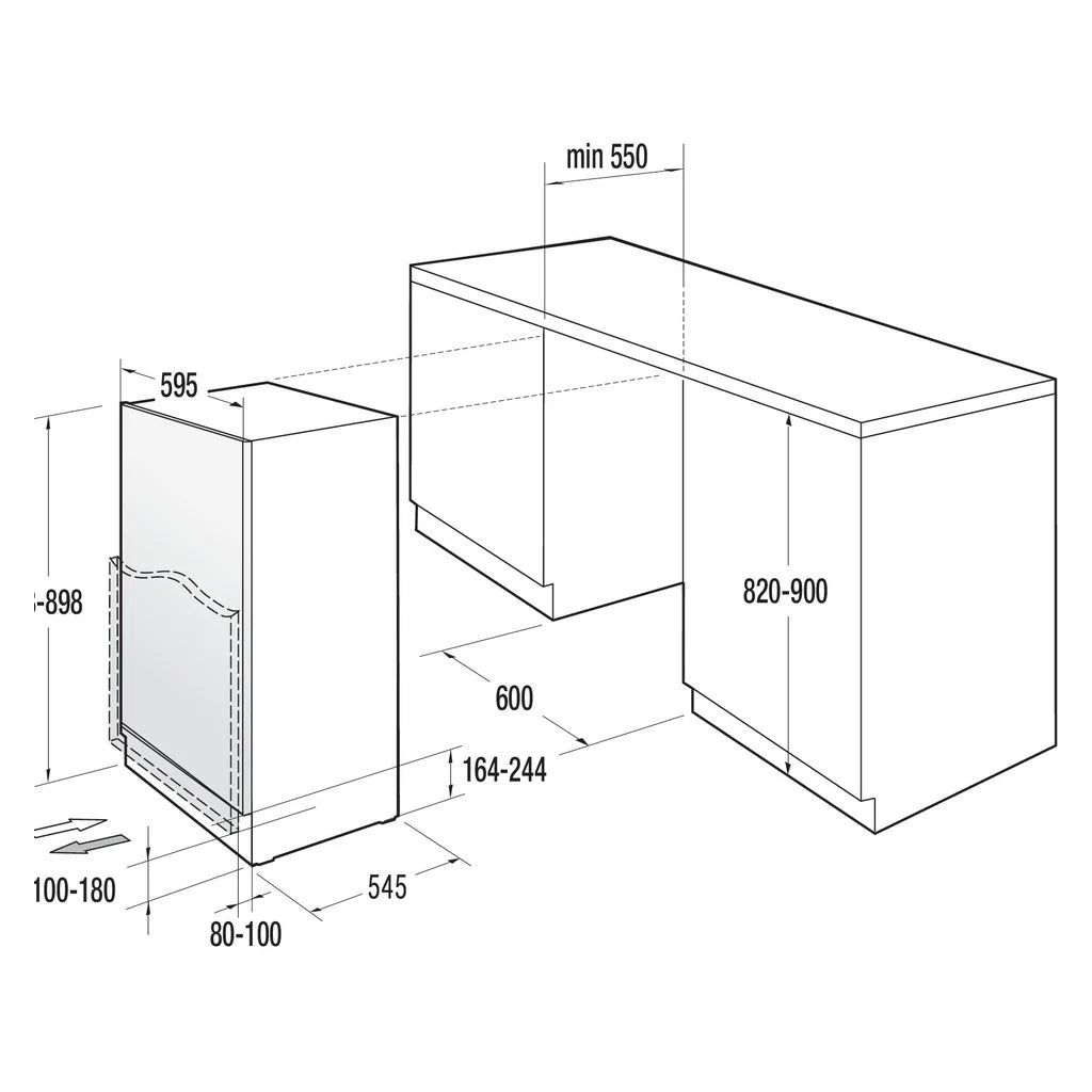 2025 Gorenje EB – Frigorífico con puerta fija, compatible con UB RIU 609 EA1