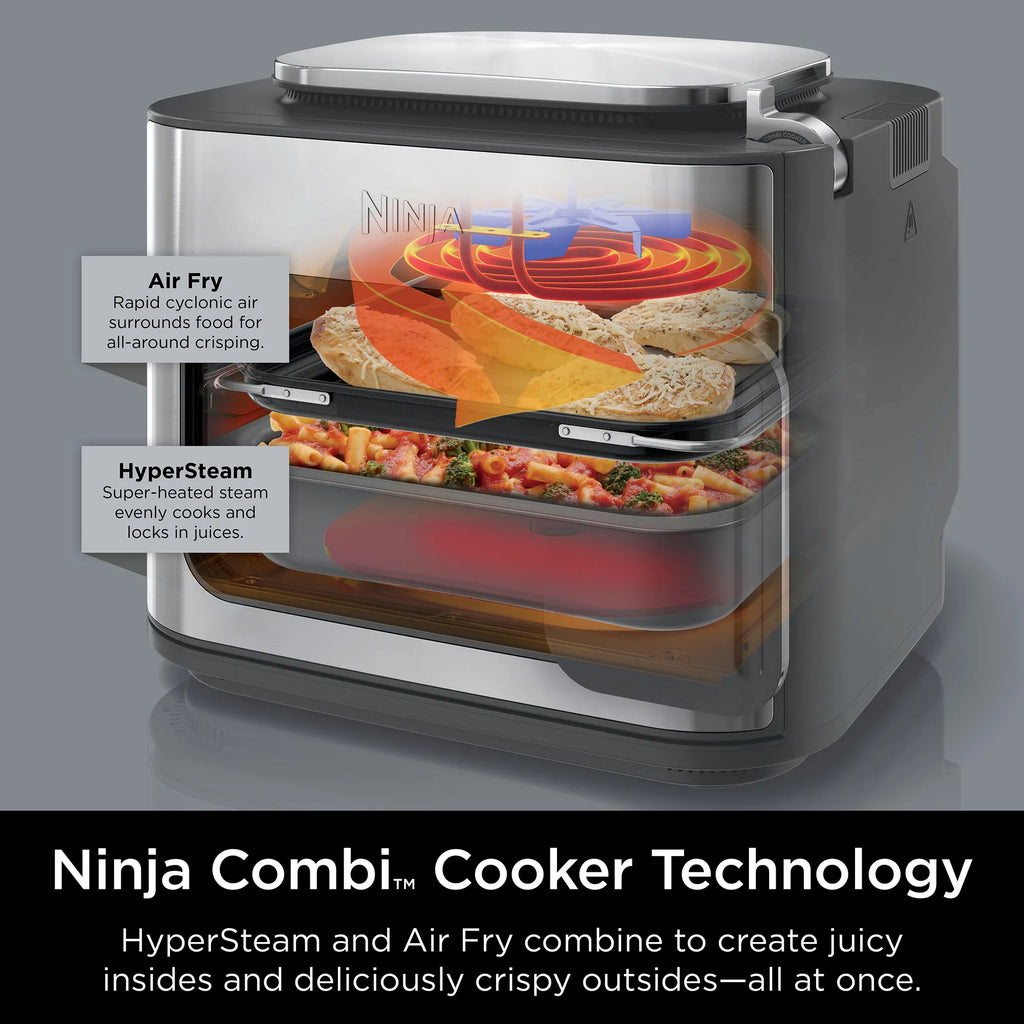 2025 Descubre el Ninja Combi™ 14 en 1 – el único multicooker todo en uno, horno, freidora de aire caliente y mucho más, que prepara en solo 15 minutos comidas completas perfectas para toda la familia.