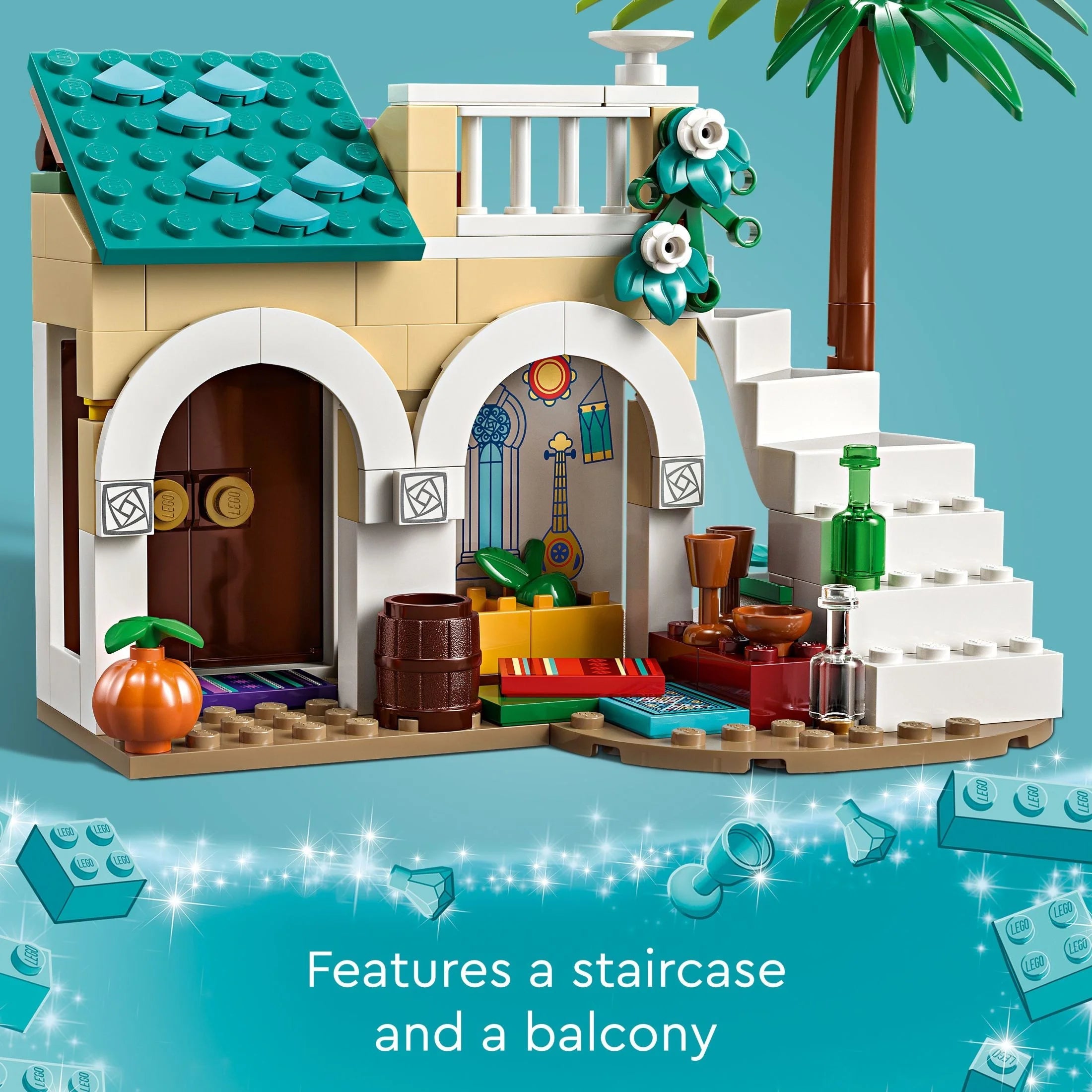 LEGO Disney Wish: Asha en la Ciudad de Rosas 43223 Set de Construcción, un Modelo para Armar basado en la Película de Disney para Inspirar Aventuras y Juego Creativo, un Regalo Divertido para Niños y Fans de 6 años en adelante