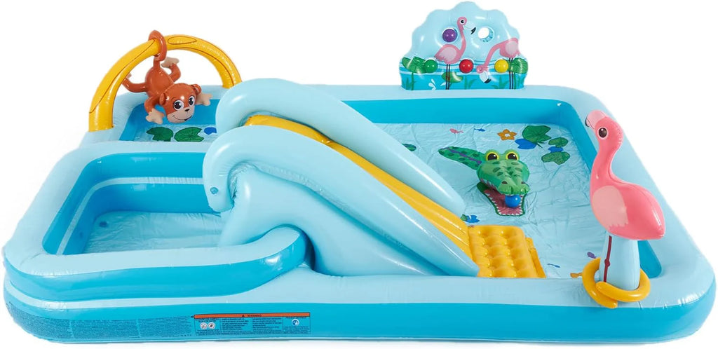 Intex Área de Juego Inflable Jungle Adventure – Piscina con Tobogán y Juegos de Agua para Niños