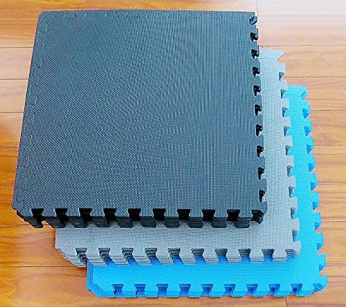 Tapete de ejercicio tipo rompecabezas BalanceFrom con losetas entrelazadas de espuma EVA