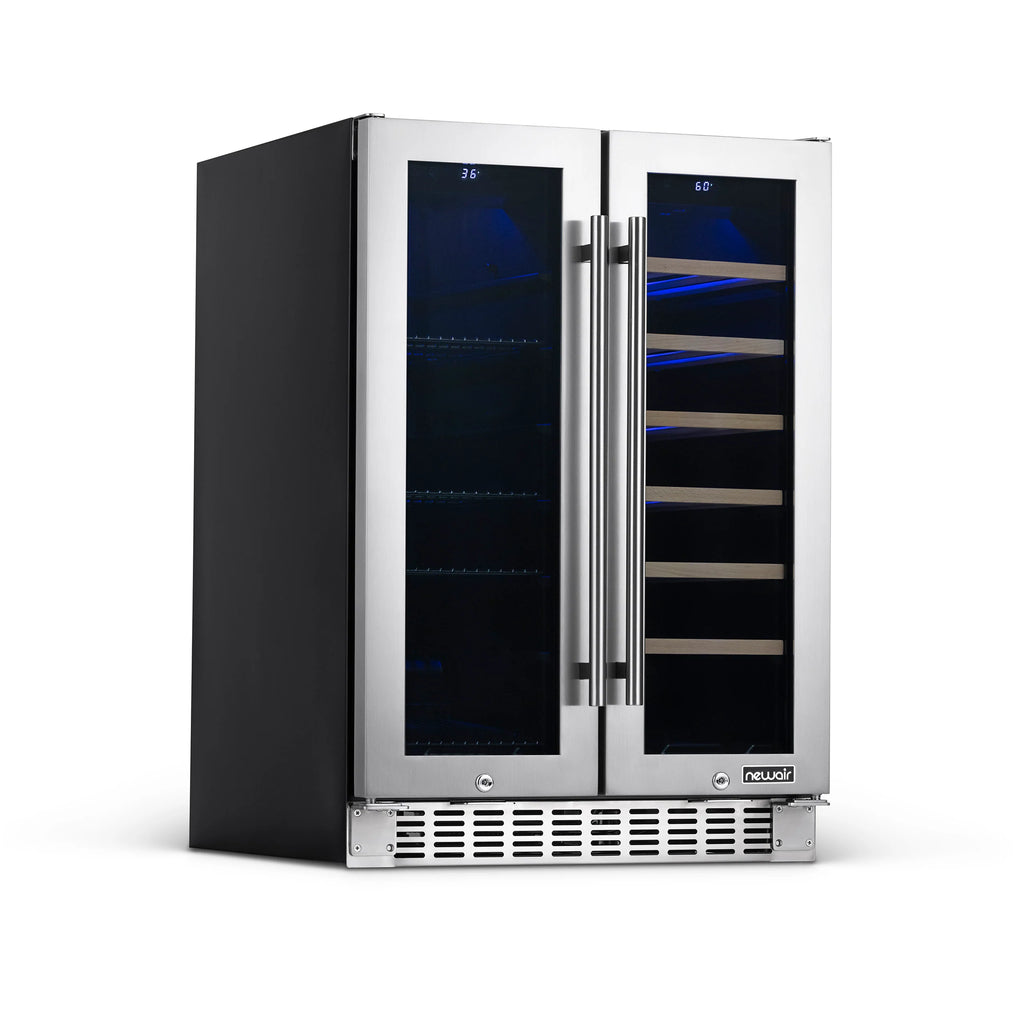 2025 Newair® Refrigerador Premium para Bebidas Empotrable de Doble Zona – 58 Latas y 18 Botellas – 24"