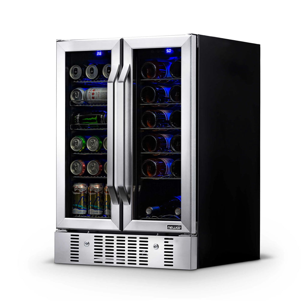 2025 Newair® Refrigerador Empotrable de Doble Zona para 58 Latas y 18 Botellas - 24"