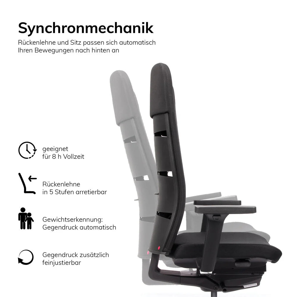2025 Silla de Oficina Ergonómica con Respaldo de Malla Agilis Matrix MT13 | Color Negro