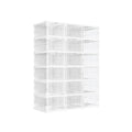 Juego de 18 Cajas para Zapatos Transparente y Blanco Nube