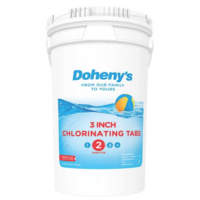 2025 Tabletas de cloro de 3 pulgadas, 50 lb