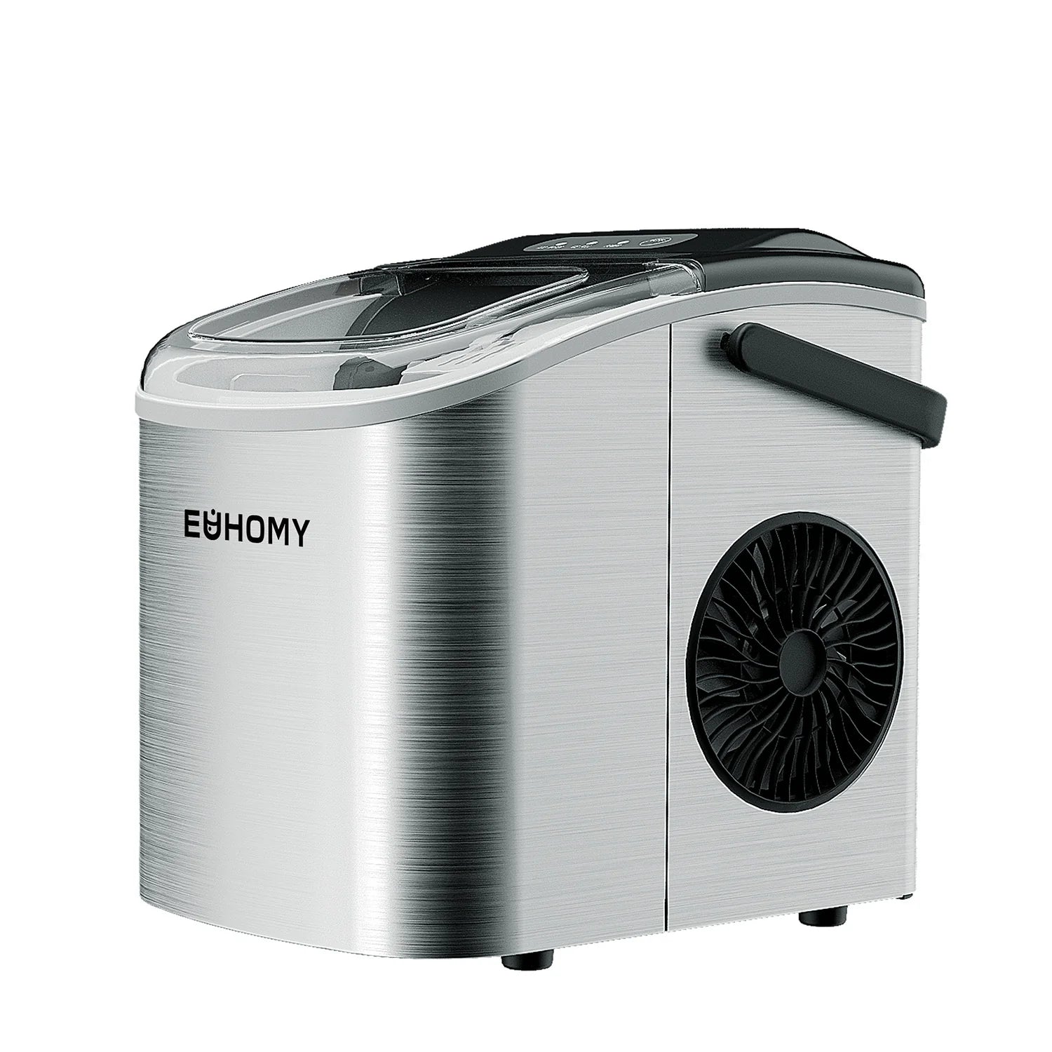 2025 Máquina de hielo portátil EUHOMY Silver Bullet de 12'' con asa – Eficiencia energética