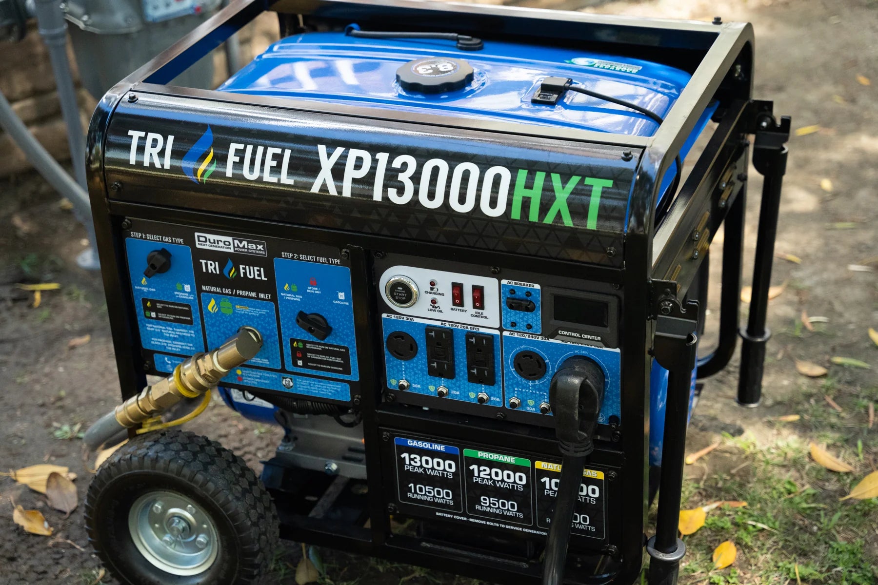 2025 Generador Portátil Trifuel 13 000 W HXT con Alerta de Monóxido de Carbono (CO)