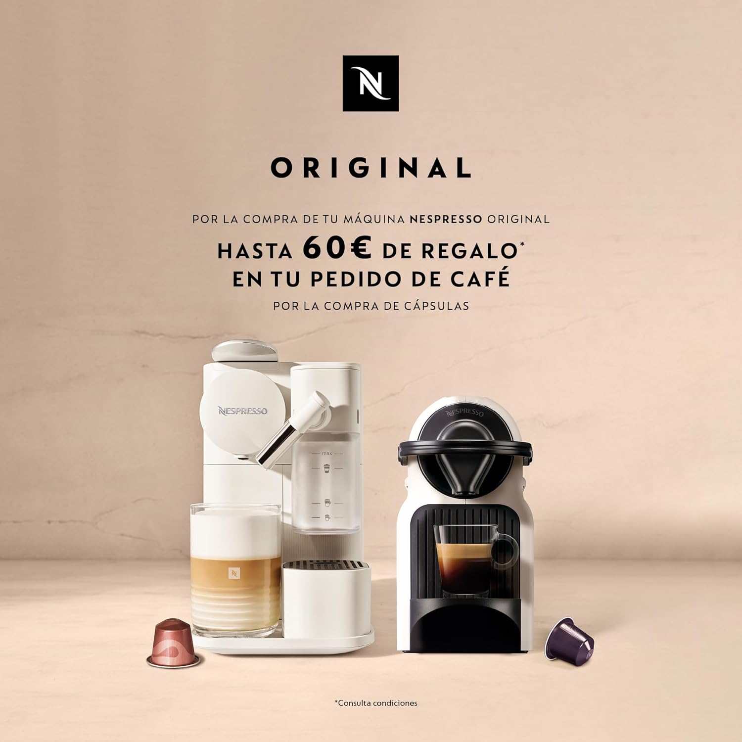 Cafetera Nespresso De'Longhi Inissia EN80.B para cápsulas Nespresso, 19 bar, apagado automático, color negro