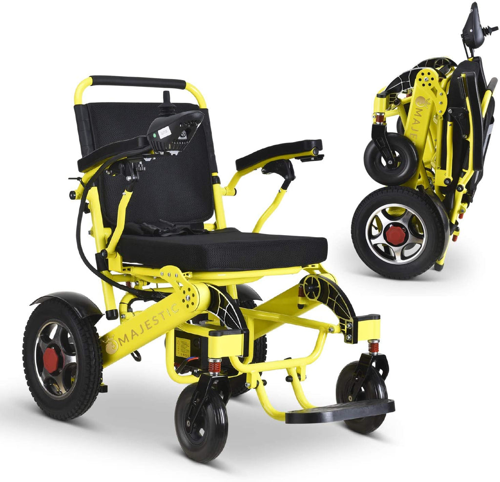 2025 Nueva Silla de Ruedas Eléctrica Plegable Ultra Ligera, Silla de Ruedas Eléctrica, Aprobada por la FDA y Permitida para Viajes Aéreos, Resistente, Motorizada, Portátil, Power (Ancho de Asiento de 17.5")