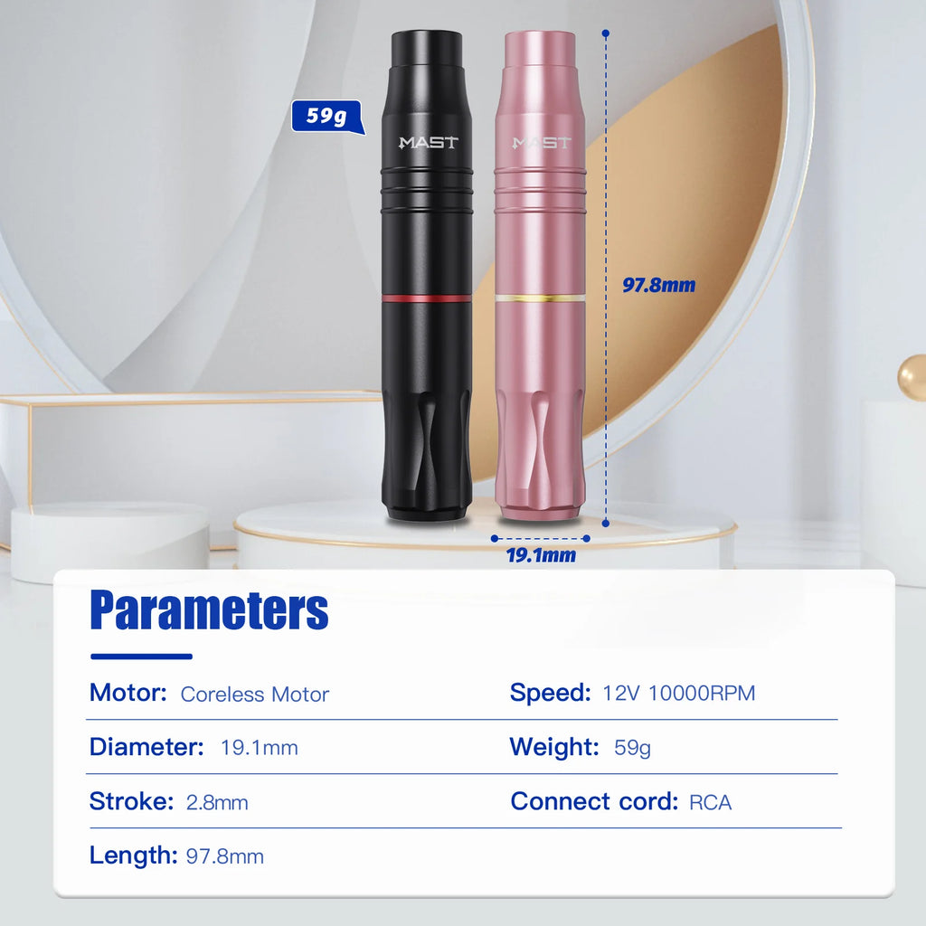 Kit de Baterías Mast Tour2 para Máquina de Tatuaje Inalámbrica tipo Bolígrafo