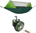 Hamaca de Camping AYAMAYA con Mosquitera y Toldo para el Sol + Ventilador Recargable para Camping con Luz LED