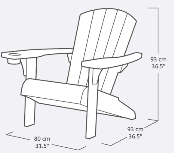 2025 Silla Adirondack Keter Alpine – Blanca