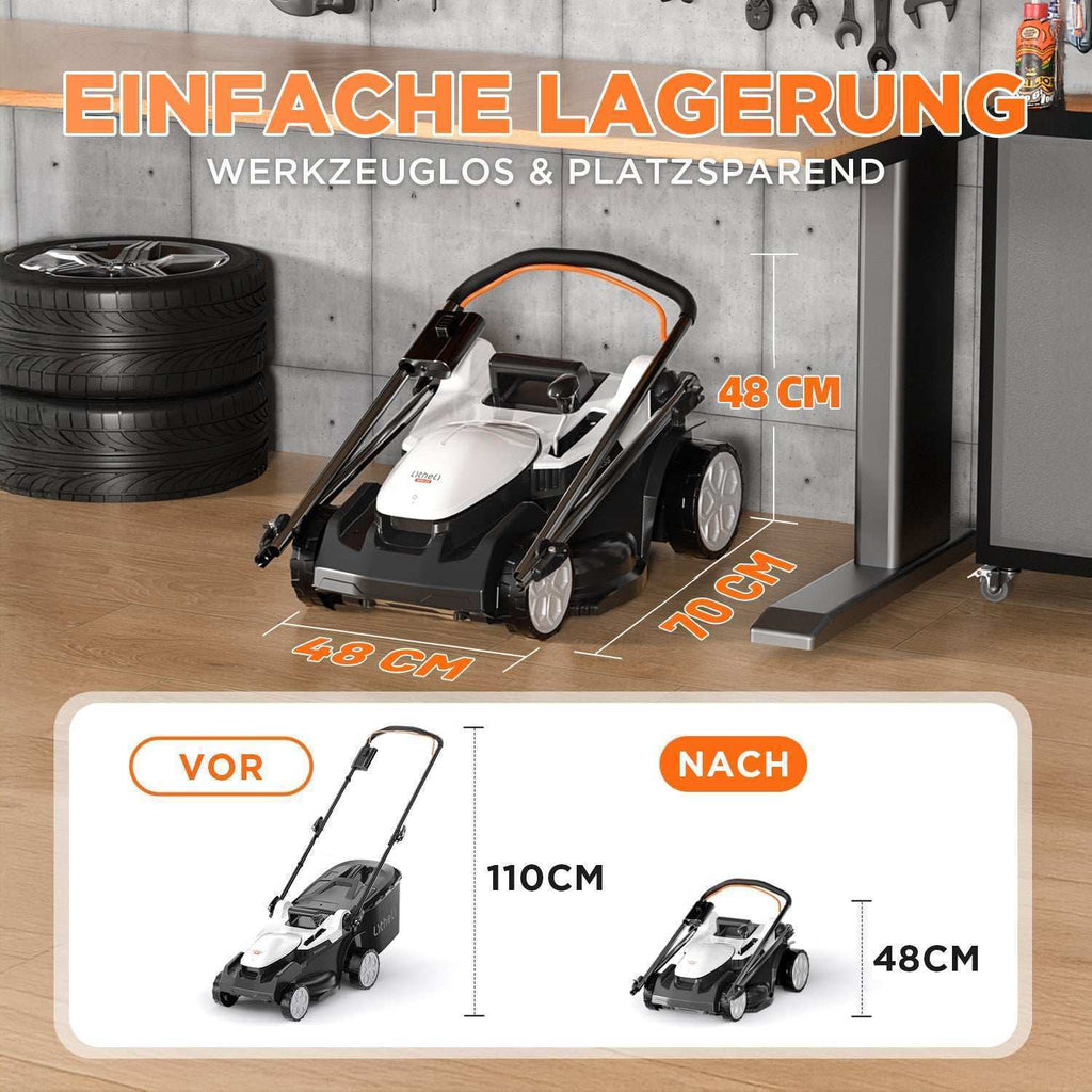 2025 Cortacésped inalámbrico Litheli 43 cm 2 x 20V con opciones de batería de 4,0 Ah