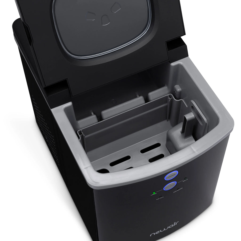2025 Máquina de Hielo de Encimera Newair® – Cubos de Hielo en Forma de Bala, Negro