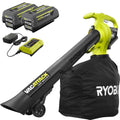 2025 RYOBI Aspirateur-Souffleur sans fil 40V Vac Attack aveRYOBI Aspiradora-Sopladora Inalámbrica 40V Vac Attack con Función Trituradora, (2) Baterías 5.0 Ah y Cargador - Modelo c Fonction Broyeur, (2) Batteries 5.0 Ah et Chargeur - Modèle RY40451-2B