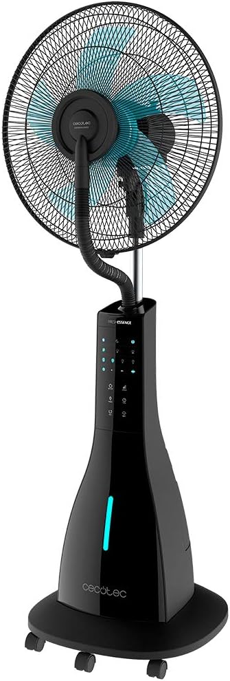 Ventilador con Nebulizador de Agua Fresca Cecotec EnergySilence 490 con Control Remoto, 90W, Diámetro 16", 5 Aspas, Depósito de 2.8L, Temporizador de 7.5h, Indicador LED y Oscilación