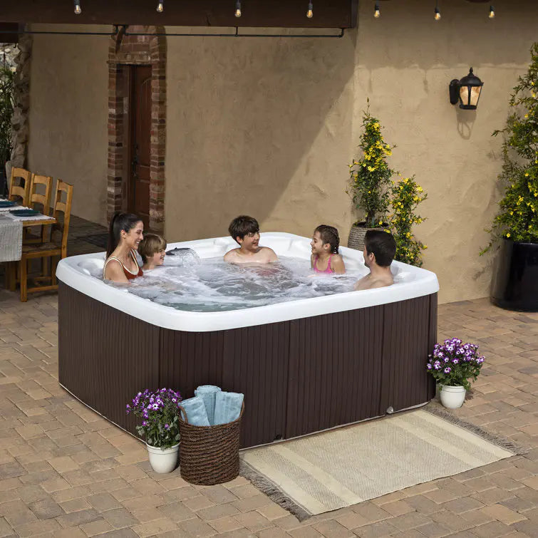 Lifesmart Spas – Spa 230 Voltios, 7 personas, 65 chorros con ozonizador – Color Espresso