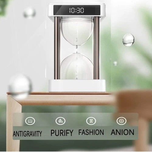 Purificador de Aire KOVODA con Filtro Sin Filtro y Reloj de Arena Antigravedad con Gotas de Agua en el Tiempo