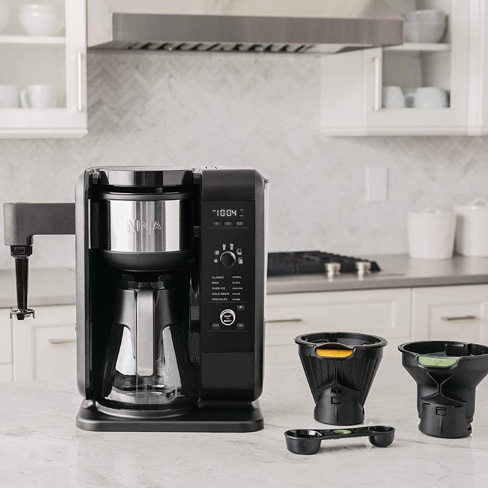 2025 Sistema de Preparación de Café y Té Ninja Hot & Cold Brewed, con Tecnología Auto-iQ y Jarra de Vidrio