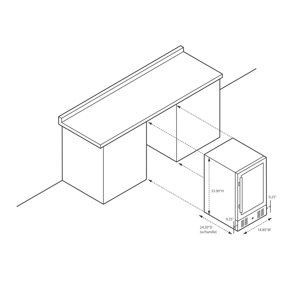 2025 Newair® Refrigerador Empotrable de Doble Zona para Bebidas – 48 Latas y 9 Botellas – 15 Pulgadas
