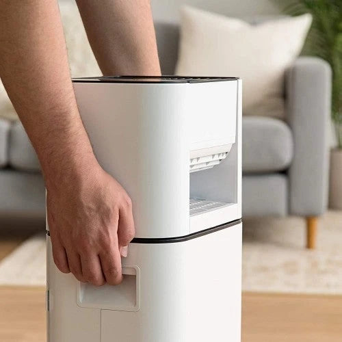 IRIS USA, Inc. DHM-DDC50 Deshumidificador con Ventilador Circulador, Blanco