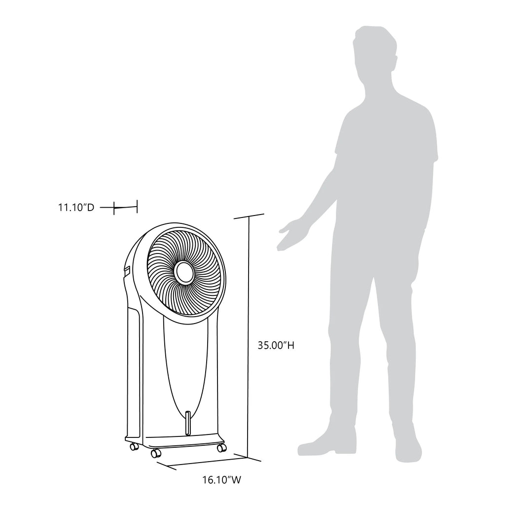 2025 Newair® Enfriador de Aire Evaporativo y Ventilador Portátil 470 CFM – Plateado