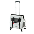 2025 Voyager Trolley de Ferplast – Trolley elegante y ligero de polipiel para gatos y perros pequeños de hasta 15 kg. Con ruedas, ventanas de malla y correa de seguridad – ideal para viajar con total comodidad