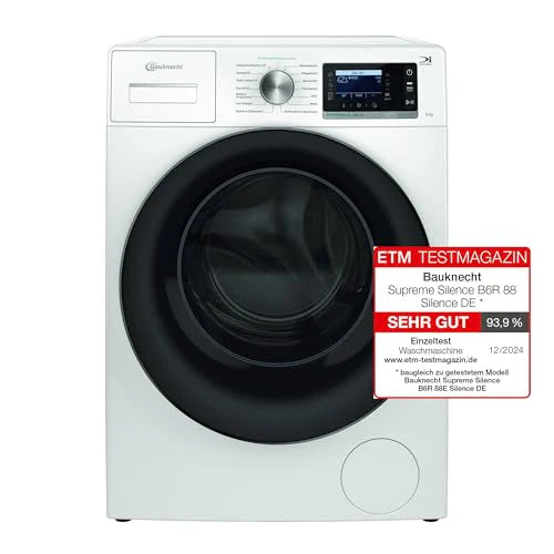 2025 Bauknecht B6R 88 SILENCE DE Lavadora / 8 kg / Carga frontal / Supreme Silence / Clase energética A-20 % / 1400 rpm / Motor ZEN / Muy silenciosa / Steam 3.0 – 3 tecnologías de vapor potentes