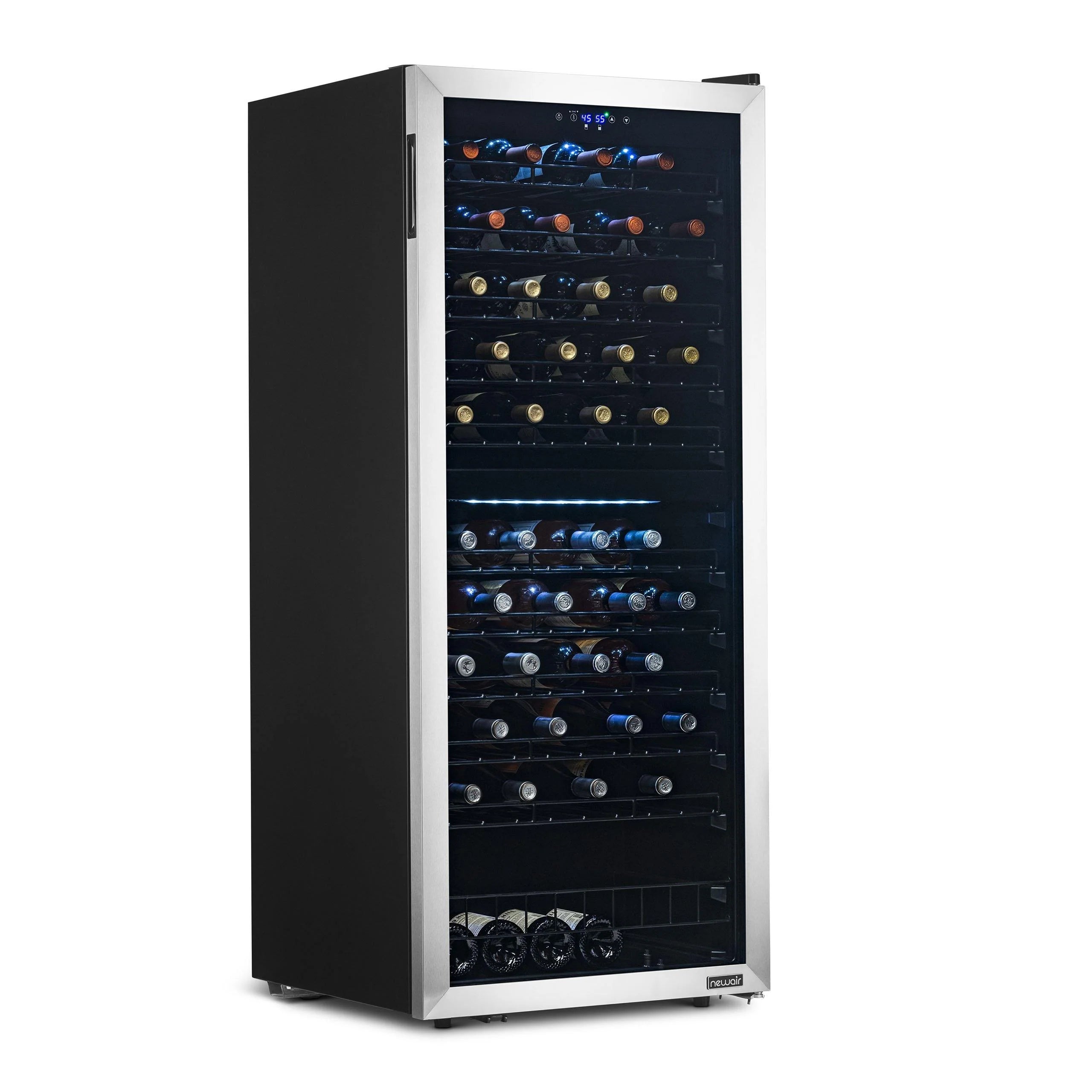 2025 Refrigerador de Vinos Independiente Newair® de Acero Inoxidable – 98 Botellas – 23" con Doble Zona