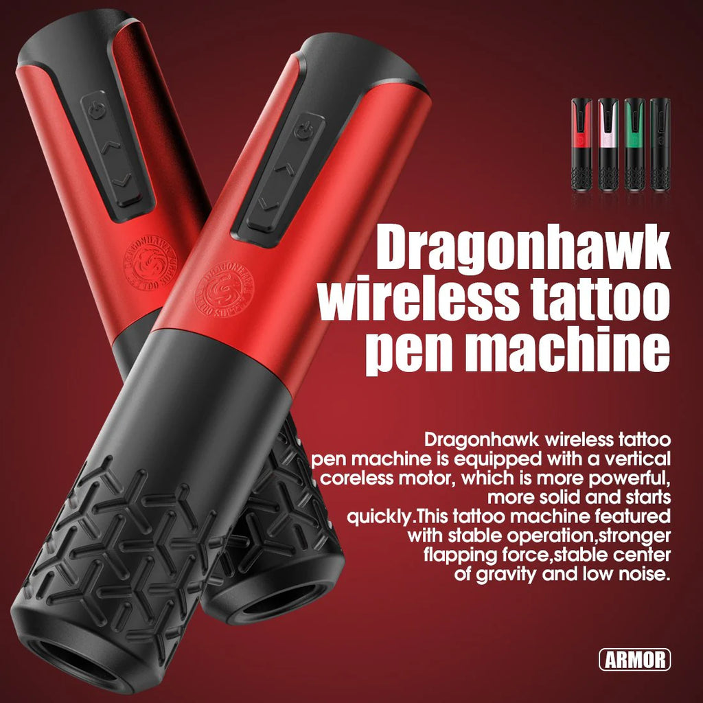 Máquina de Tatuaje Rotativa Inalámbrica Dragonhawk con Baterías Reemplazables