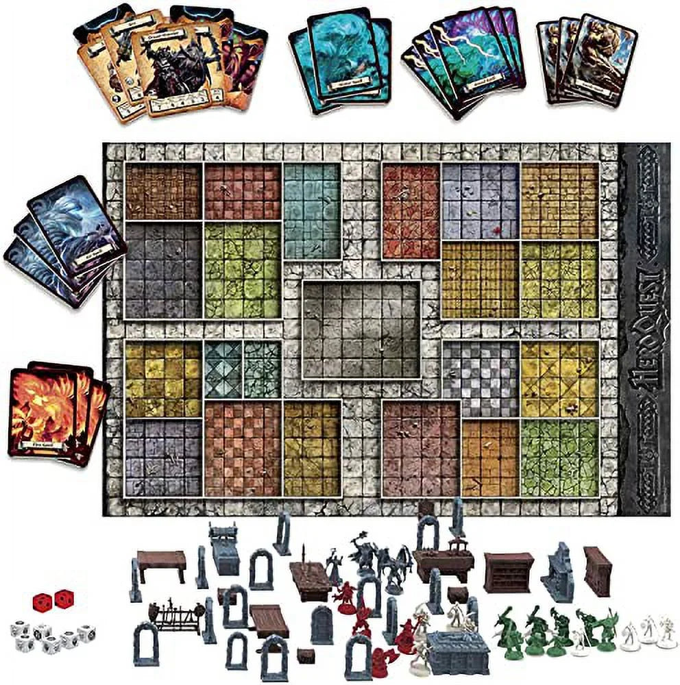 Juego de Mesa Hasbro Gaming Avalon Hill HeroQuest, Juego de Aventuras Fantásticas en Mazmorras para 2-5 Jugadores, Edad 14+