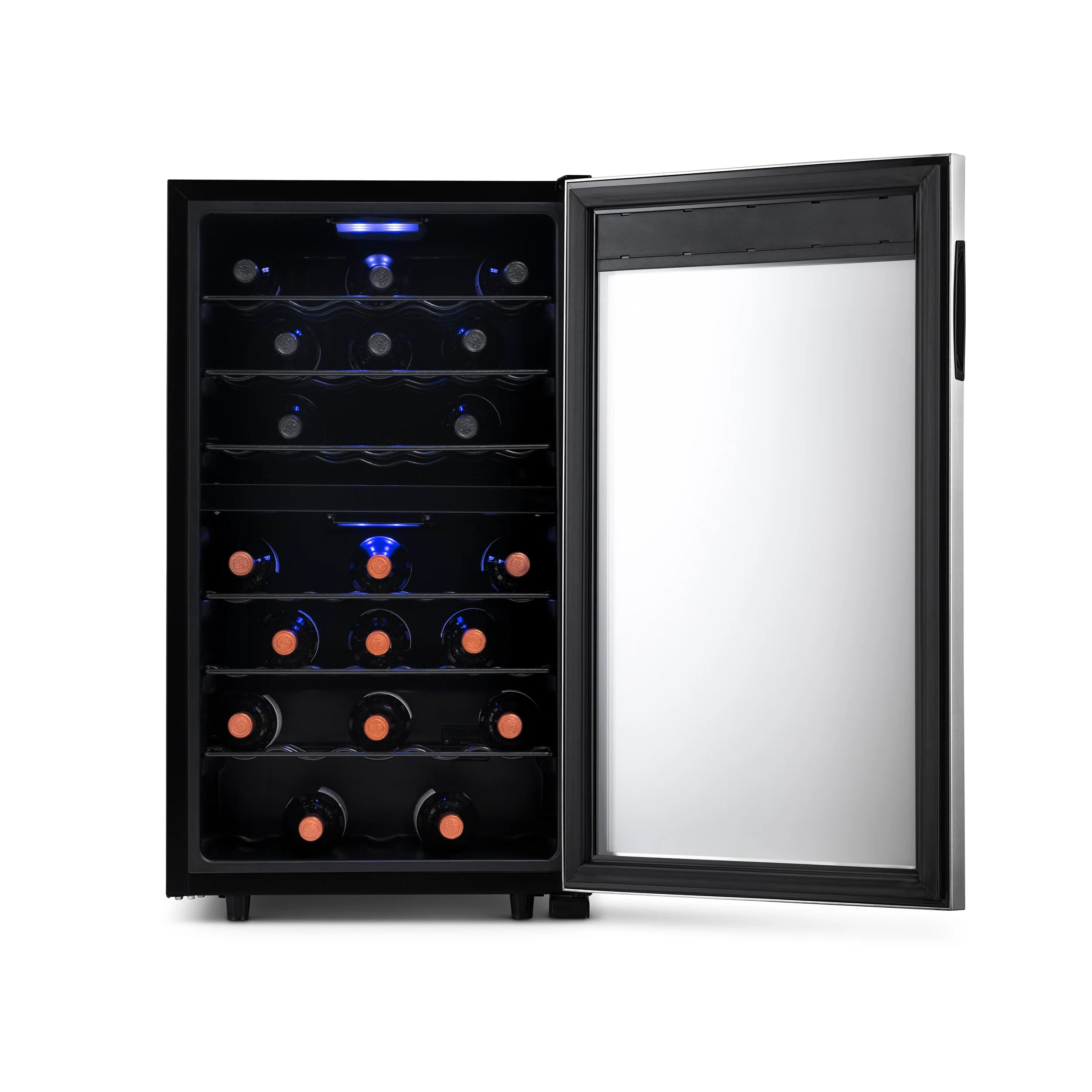 2025 Refrigerador de Vinos Independiente Newair® de Acero Inoxidable – 43 Botellas – 18,9" con Doble Zona