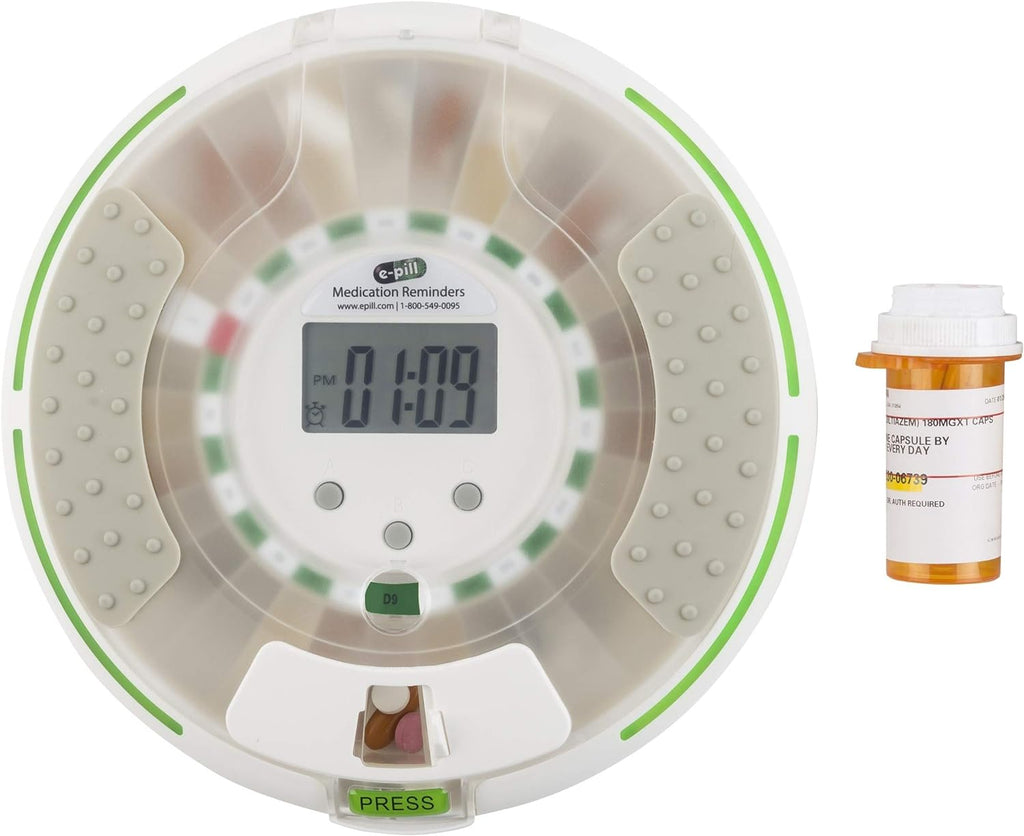 e-Pill Voice - Dispensador Automático de Pastillas con Cerradura - Recuerda con Voz Amigable