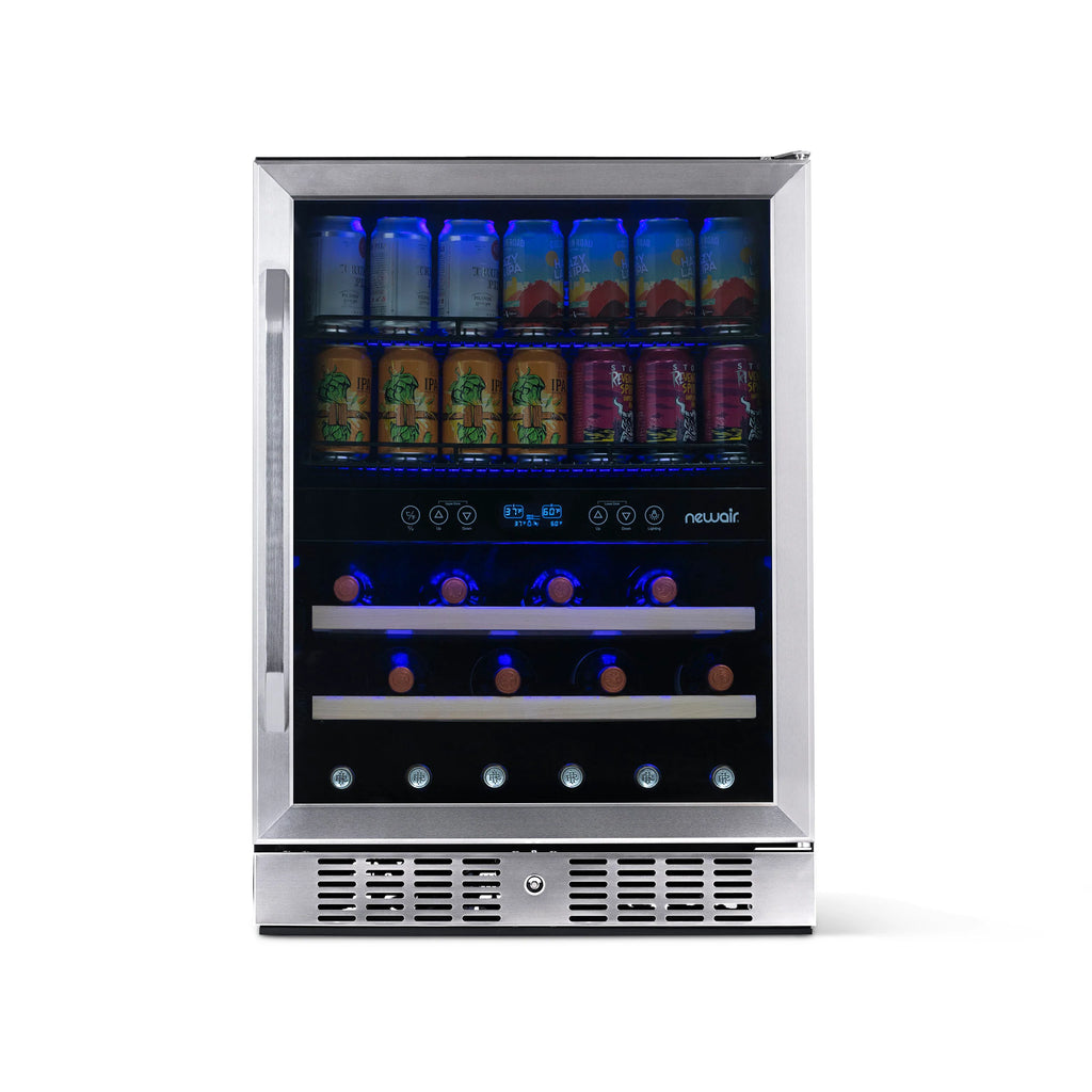2025 Newair® Refrigerador Empotrable de Doble Zona para 70 Latas y 20 Botellas - 24"