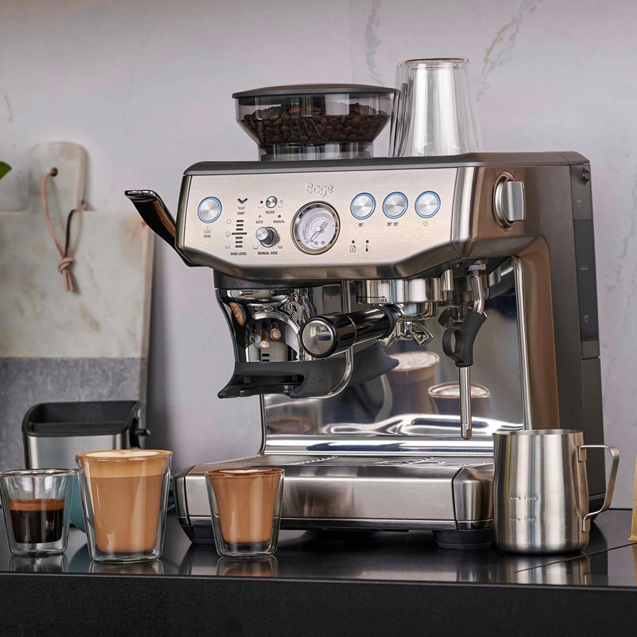The Barista Express™ Impress por Sage Acero Inoxidable | SES876BSS4GUK1