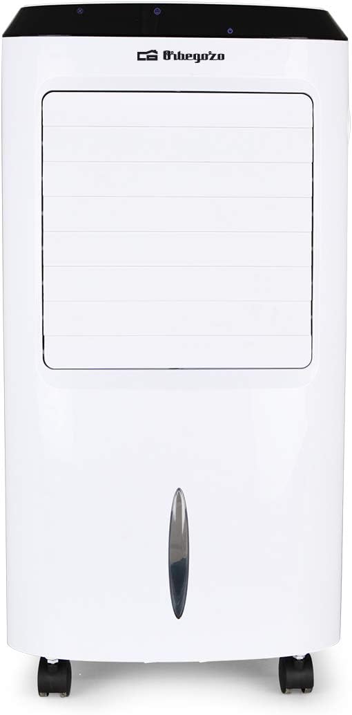 Orbegozo Air 52 – Aire Acondicionado Evaporativo 3 en 1, Depósito de 10 L, 65 W, 3 Velocidades, Temporizador Máximo de 8 Horas, Control Remoto, Acumuladores Fríos, Blanco