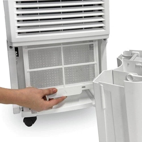 Deshumidificador Ivation de 30 pintas con certificación Energy Star – incluye humidistato programable, conector para manguera, apagado/reinicio automático, temporizador, ruedas y filtro de aire lavable.