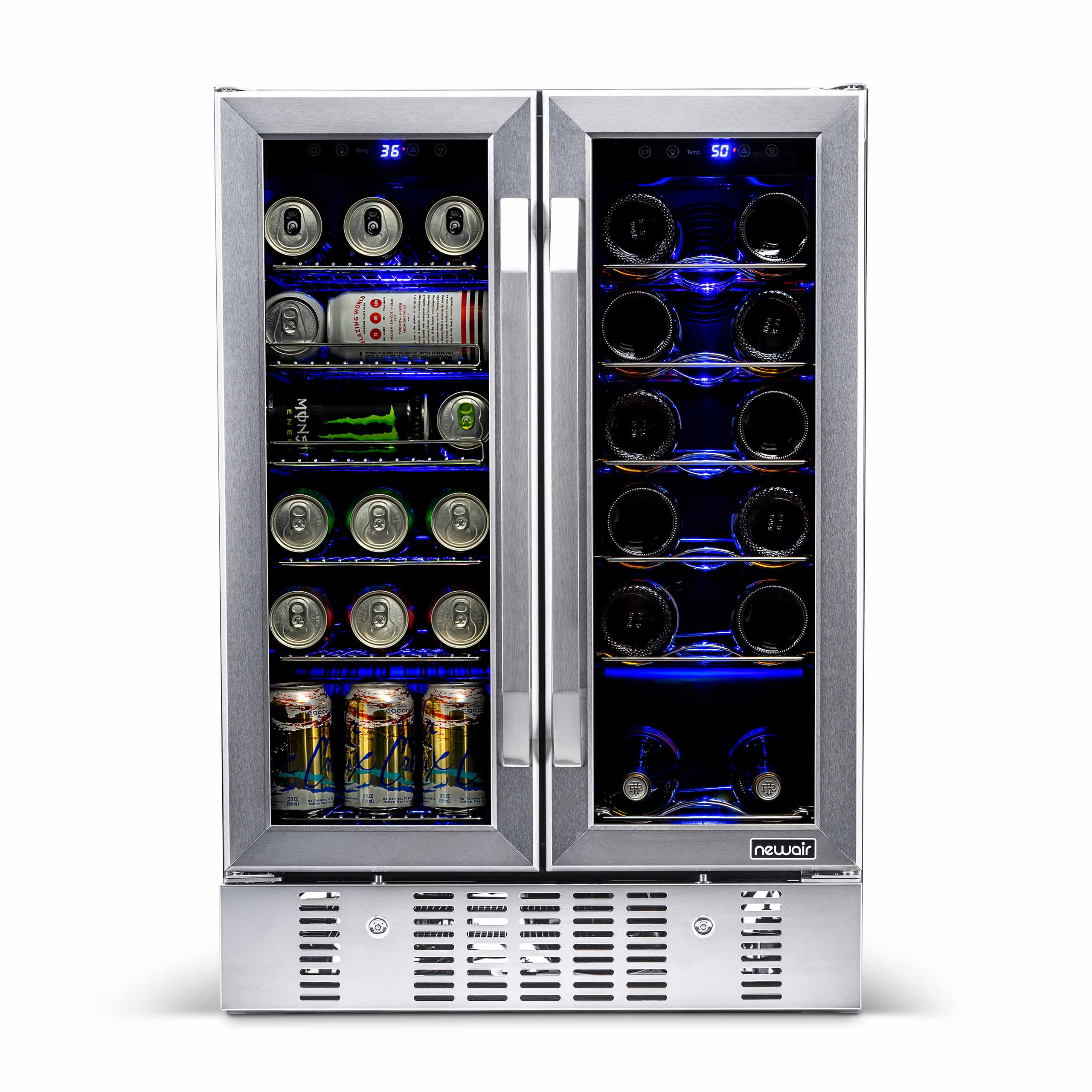2025 Newair® Refrigerador Empotrable de Doble Zona para 58 Latas y 18 Botellas - 24"