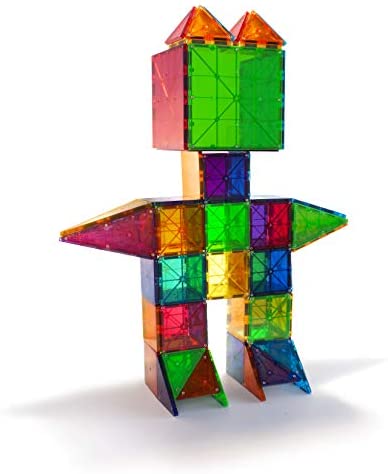 Magna-Tiles Set de 100 Piezas Colores Transparentes, Juguetes Educativos