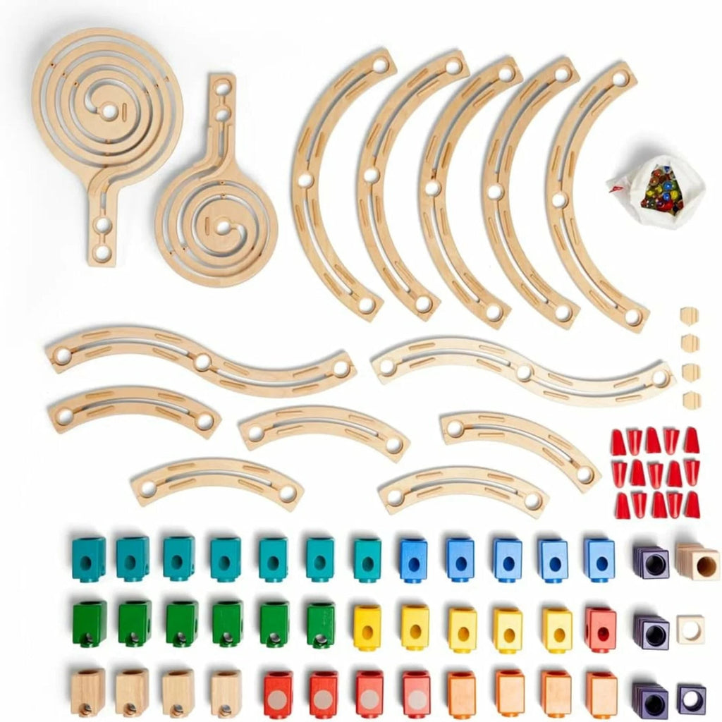 Hape Quadrilla Wooden Marble Run Construction, The Cyclone, 198 Pieces