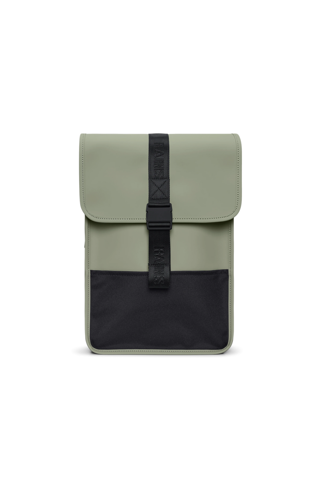 2025 Trail Backpack Mini – Mochila de Día Repelente al Agua (15") con Solapa y Hebilla de Goma – Tejido PU – Compartimento Acolchado para Portátil