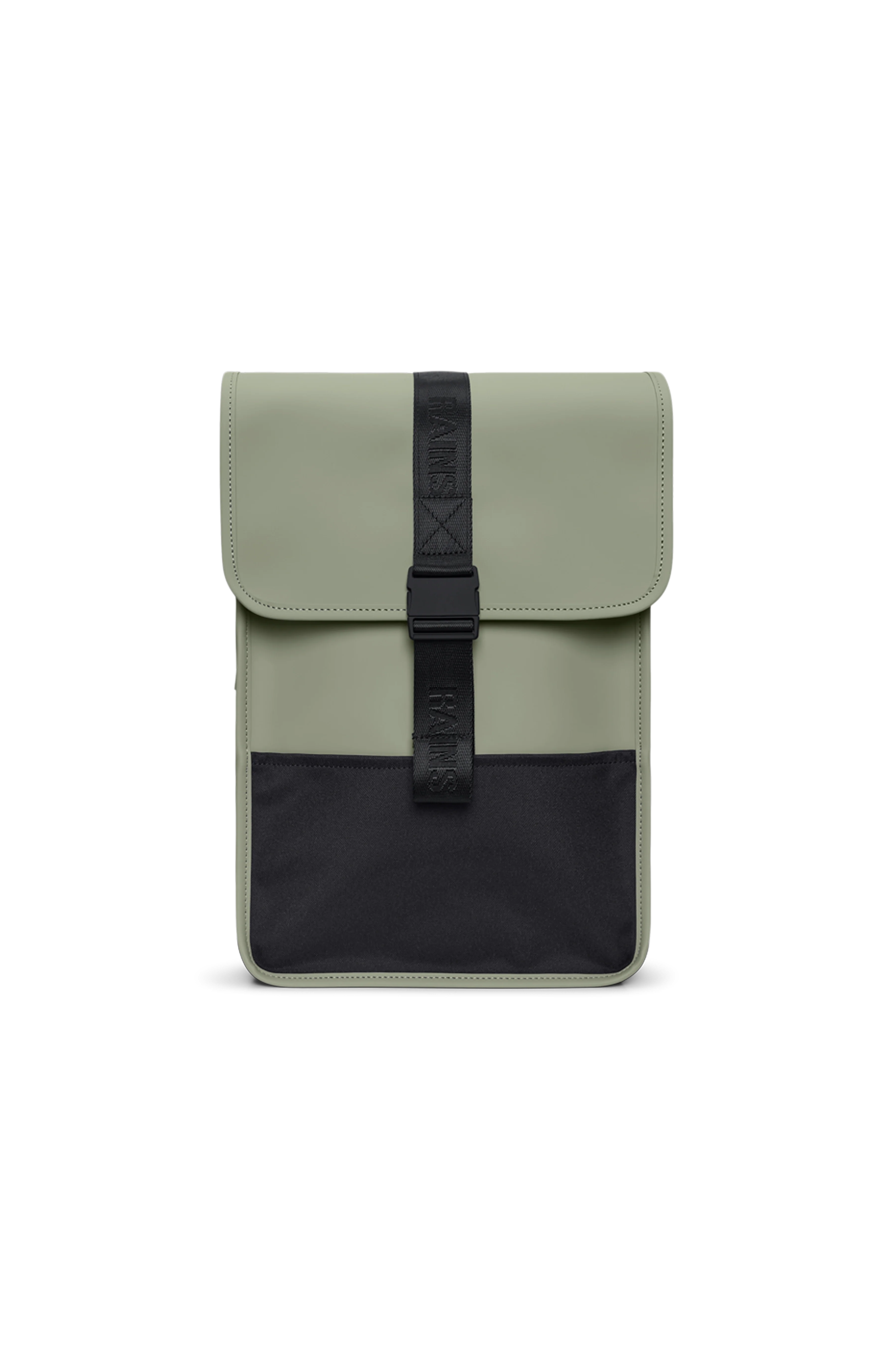 2025 Trail Backpack Mini – Mochila de Día Repelente al Agua (15") con Solapa y Hebilla de Goma – Tejido PU – Compartimento Acolchado para Portátil