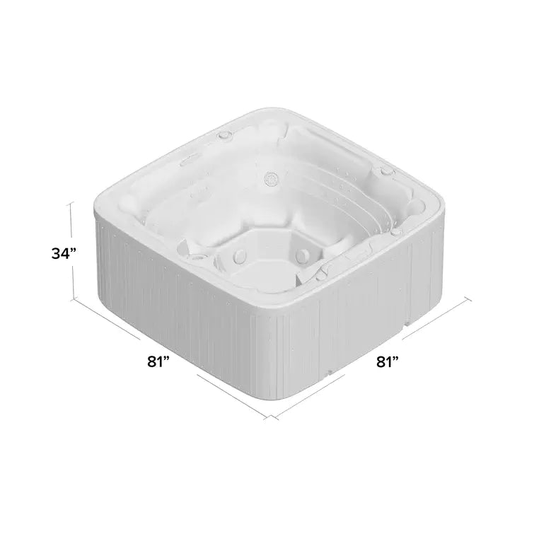 Lifesmart Spas LS700DX Spa de 230 Voltios para 7 Personas con 90 Chorros, Cuadrado, con Ozono