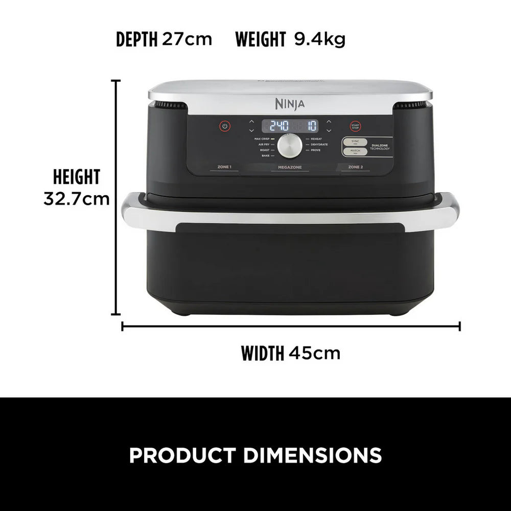 2025 Freidora de Aire Caliente Ninja Foodi FlexDrawer AF500UK 10,4L - Negro – Liquidación