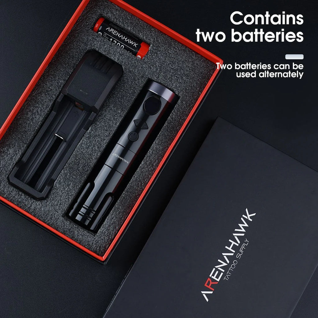 Máquina de Tatuaje Rotativa Inalámbrica Arenahawk A-Power con Recorrido de 4.0 mm