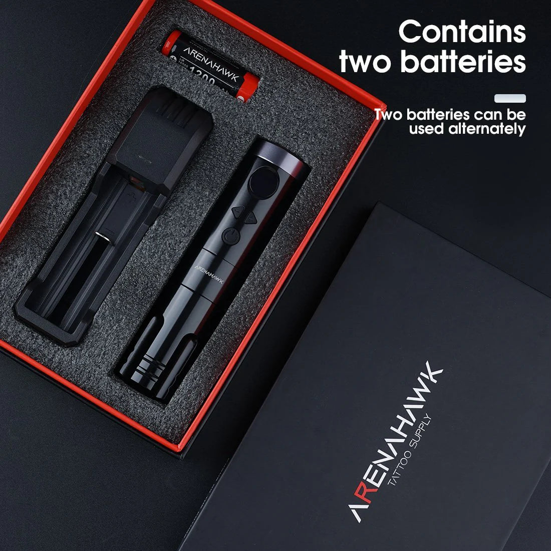 Máquina de Tatuaje Rotativa Inalámbrica Arenahawk A-Power con Recorrido de 4.0 mm